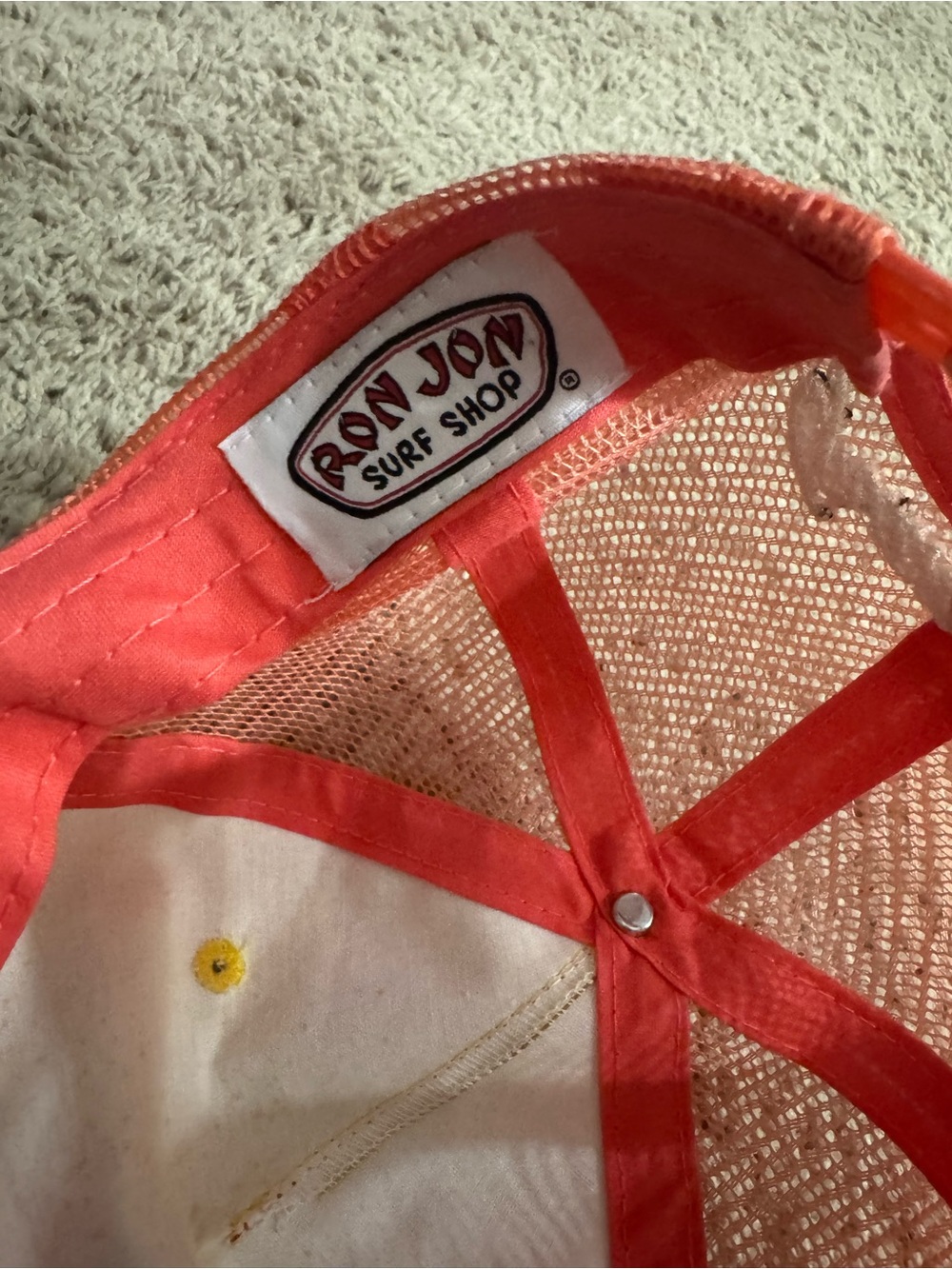 Ron Jon Tropical Sunset Mesh Trucker Hat - Pink, Orange, Yellow, Blue - Picture 5 of 6